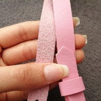 BDSM розов кожен харнес нашийник колан с панделки за тяло, снимка 14 - Колани - 42163609