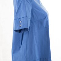Син комплект от блуза и пола La Aurora - M, снимка 4 - Комплекти - 42635799