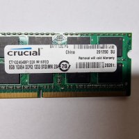 4GB DDR3 16 чипа 1333Mhz Crucial Ram Рам Памети за лаптоп с гаранция!, снимка 1 - RAM памет - 39456452