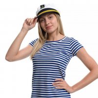 Дамски моряшки сет: тениска и капитанска шапка, снимка 11 - Тениски - 29975136