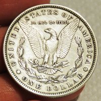 Рядък  сребърен американски долар, морган долар, MORGAN DOLLAR, ONE  DOLLAR - 1881 г., снимка 2 - Нумизматика и бонистика - 35483309