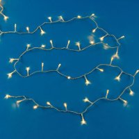 LED Коледни Лампички с прозрачен кабел, Топло бяло, снимка 2 - Лед осветление - 42713786