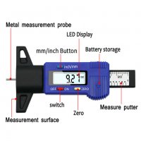 ZERO - Дигитален дълбокомер - уред за измерване на грайферите на ВСИЧКИ  МПС  гуми, снимка 6 - Аксесоари и консумативи - 29132967