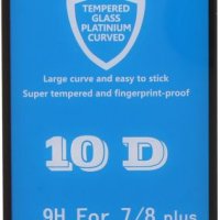 10D FULL GLUE стъклен протектор за iPhone 7 8 Plus Черен, снимка 2 - Фолия, протектори - 28370492