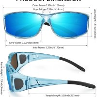Слънчеви очила URUMQI над диоптрични очила, поляризирана UV 400 защита, снимка 4 - Слънчеви и диоптрични очила - 42281789