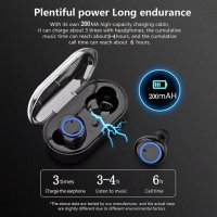 Y50 Bluetooth слушалка Спорт на открито Безжични слушалки 5.0 с контейнер за зареждане Power Display, снимка 2 - Безжични слушалки - 38953515