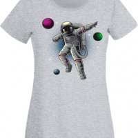 Дамска Тениска Dabbing astronaut,Изненада,Повод,Подарък,Празник, снимка 12 - Тениски - 37643186