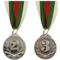 Медал с диаметър 5 см в три варианта - за първо, второ и трето място (златен, сребърен и бронзов мед, снимка 1 - Спортна екипировка - 31572072