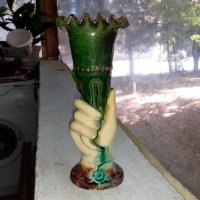 Уникална стара ваза - човешка ръка - троянска керамика, снимка 1 - Антикварни и старинни предмети - 38374110