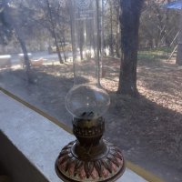 Стара газена лампа, снимка 1 - Антикварни и старинни предмети - 39908507