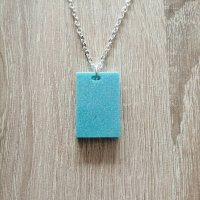🎁+ Подарък 🎁 Колие от епоксидна смола в синьо , снимка 1 - Колиета, медальони, синджири - 35094005