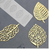 9 вида листо листа дантела силиконов килим молд форма украса торта с фондан шоколад гъмпейст, снимка 3 - Форми - 40012431