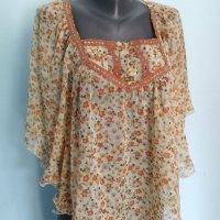 Ефектна блуза тип туника във флорален принт , снимка 1 - Туники - 36824176