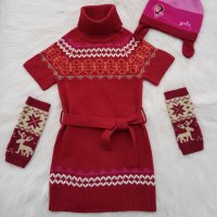 Детска плетена рокля 7-8 години, снимка 16 - Детски рокли и поли - 38764418
