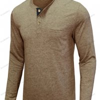 Мъжка едноцветна блуза с дълъг ръкав, 5цвята - 023, снимка 4 - Блузи - 39609541