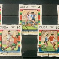 1792. Куба 1986 = “ Спорт. Световна купа по футбол - Мексико86 ” , снимка 1 - Филателия - 42297272