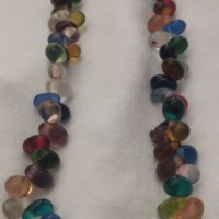 Индийски гердан от разноцветни стъкла, снимка 2 - Колиета, медальони, синджири - 42428539