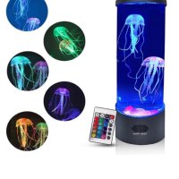 Нощна лампа настолна LED с медузи, снимка 1 - Лед осветление - 42778652