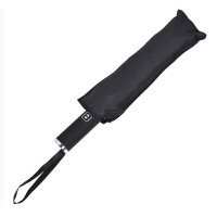 Автоматичен черен чадър за дъжд с гумирана дръжка 31,5 см, снимка 4 - Други - 42876844