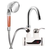 Стeнен смесител с проточен бойлер и турмалнов душ, снимка 2 - Бойлери - 42253955