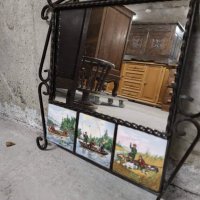 Огледало за стена с плочки в ретро стил, снимка 3 - Декорация за дома - 38075714