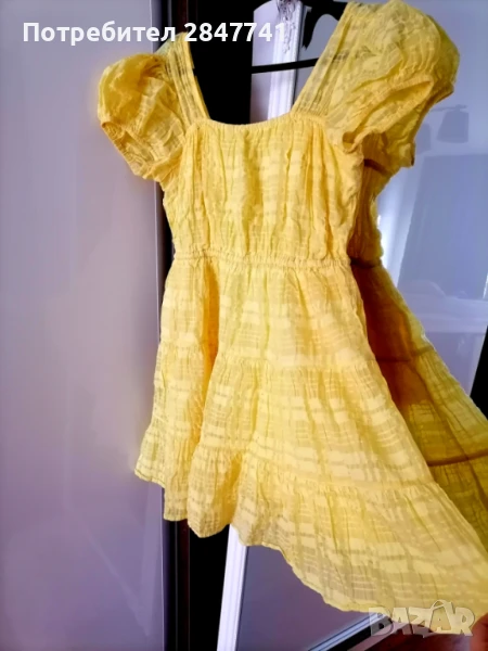 Къса жълта рокля, снимка 1