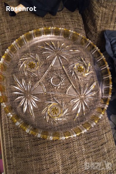 Бохемия кристален поднос  разпродажба , снимка 1