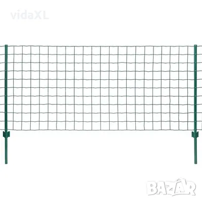 vidaXL Евромрежа, стомана, 20x1 м, зелена(SKU:142811, снимка 1