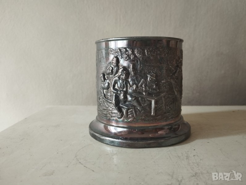 метален стакан арт деко, снимка 1