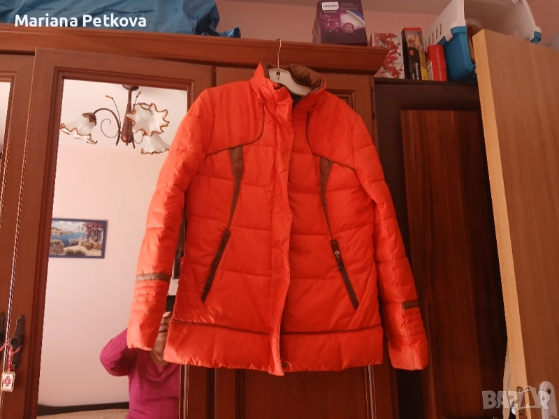 Оранжево зимно яке, снимка 1