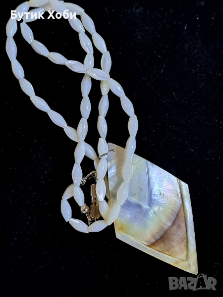 Ретро колие от естествен седеф , снимка 1