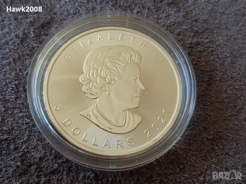 Сребро 1 oz Канада Кленов лист 2021 1 сребърна унция, снимка 1