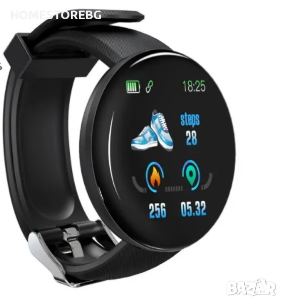 ⌚ D18 – Интелигентен смарт часовник с измерване на пулс и кръвно! ⌚, снимка 1