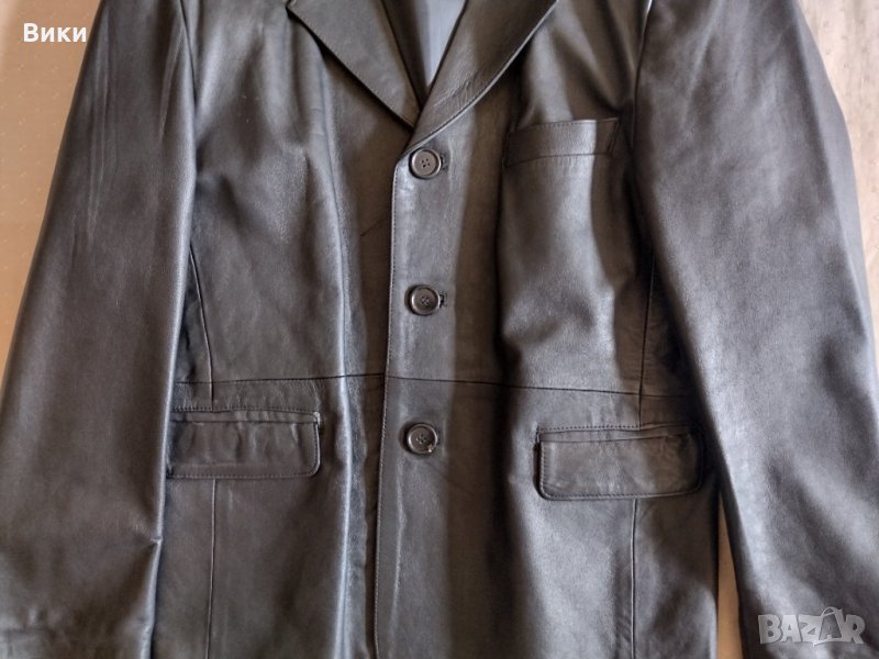 Мъжко елегантно 100 % кожено сако , снимка 1