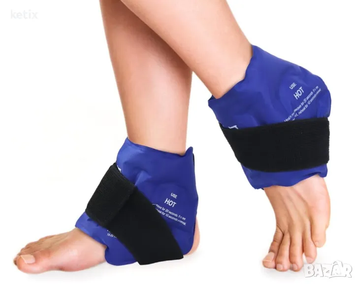 NEWGO Обвивка с лед за глезен, компрес с лед за наранявания,комплект 2 броя, снимка 1