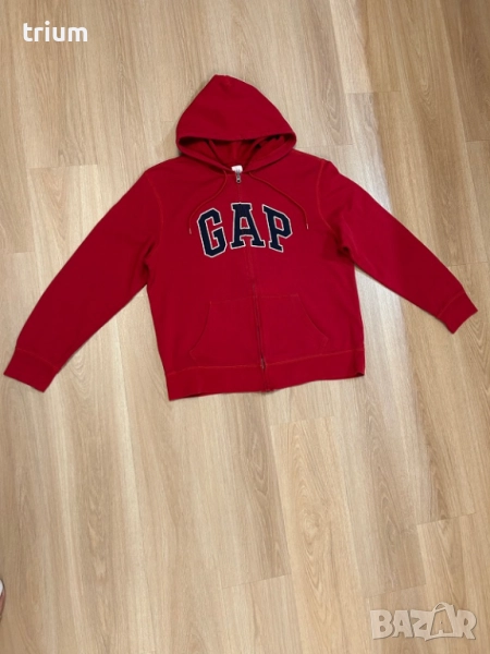 Червен мъжки суитшърт GAP, размер L, снимка 1