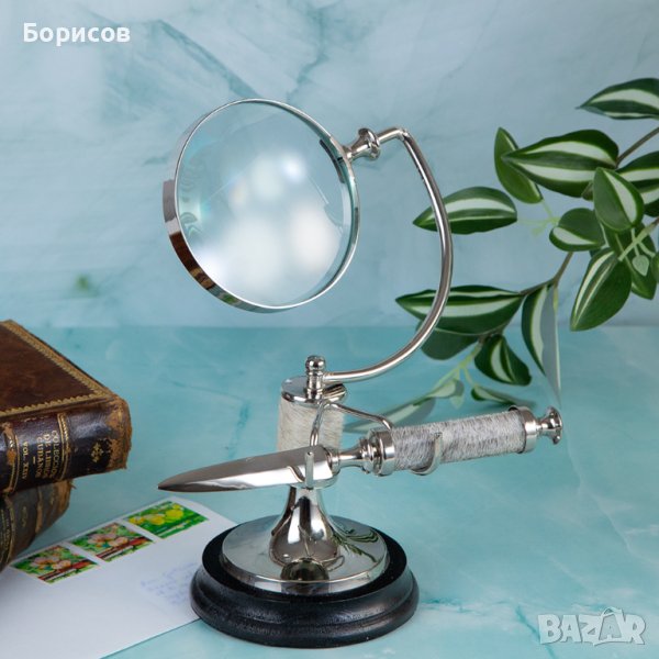 Комплект Бюро Лупа и Нож за Писма , снимка 1