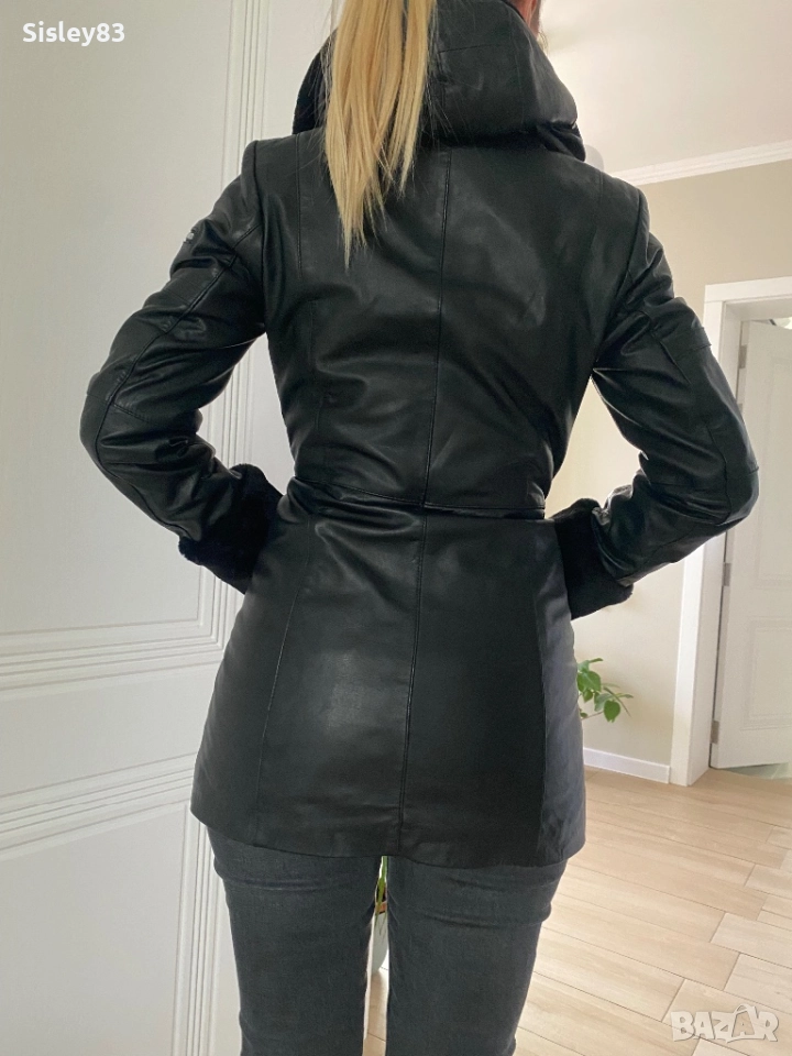 Кожено вталено яке, 100% естествена кожа., снимка 1