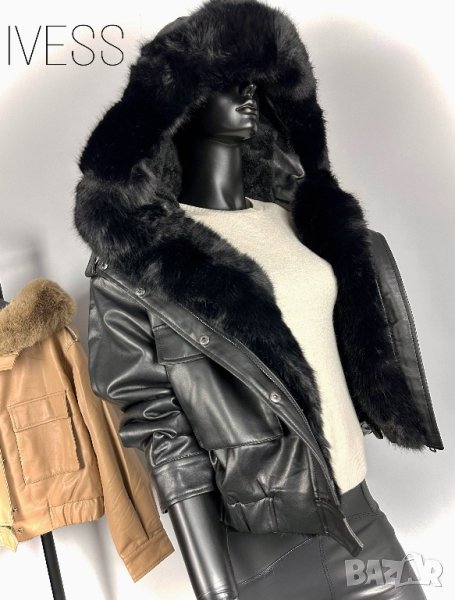 Зимно дамско кожено яке , снимка 1