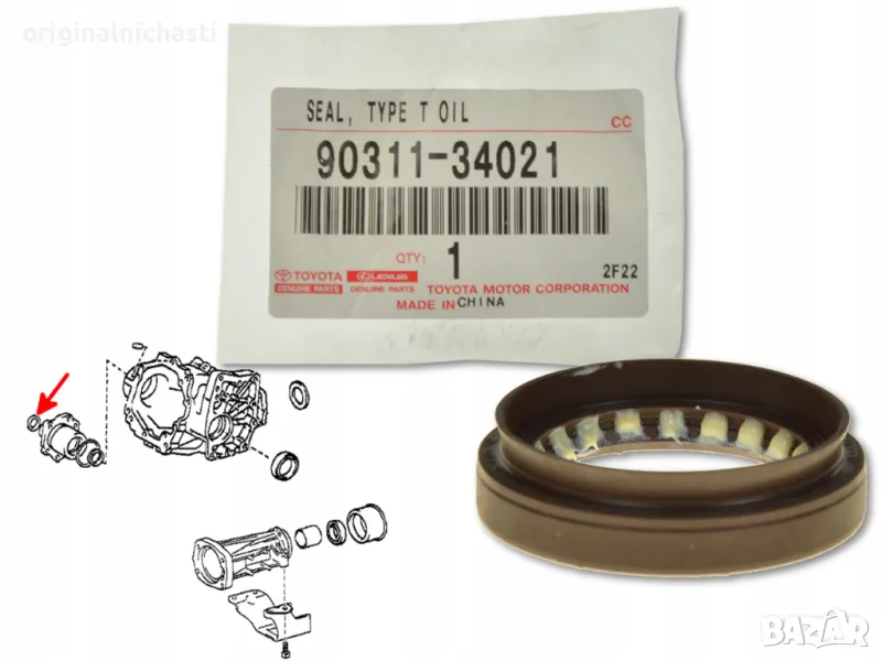 Семеринг раздатъчна кутия за ТОЙОТА РАВ 4 TOYOTA RAV 4 9031134021 90311-34021 OEM TOYOTA, снимка 1