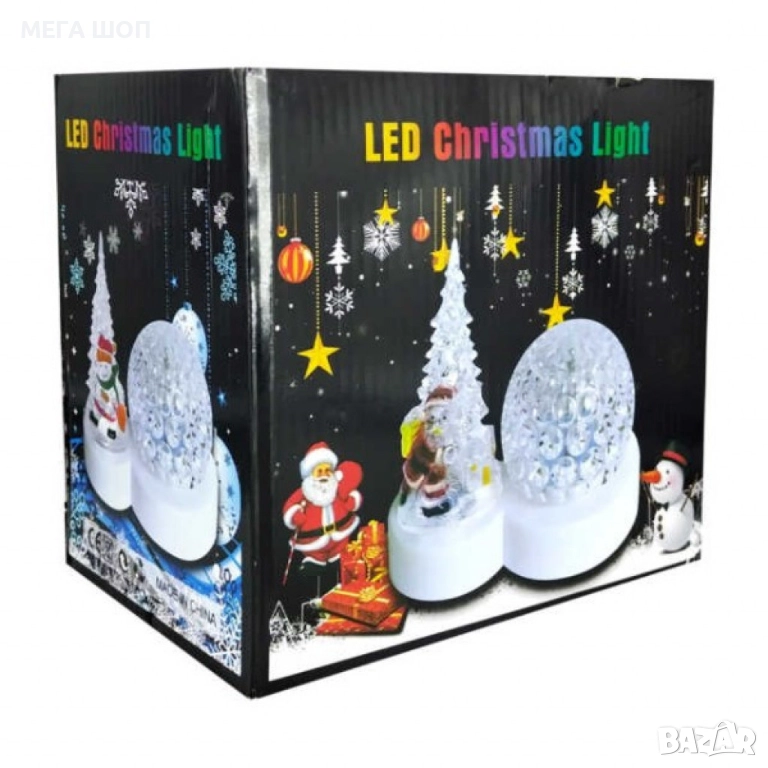 Коледна LED лампа с декоративни орнаменти, снимка 1