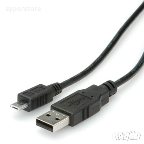 Кабел USB2.0 A-Micro B, M/M,0.8m SS301102, снимка 1