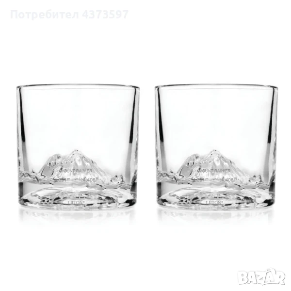 Комплект чаши за уиски LIITON Mount Rainier 260ml 2 броя, снимка 1