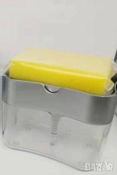Контейнер-дозатор за течни препарати с почистваща гъба, снимка 1