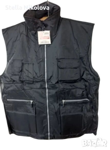 Работен елек, BUSTERS, непромокаем полиестер, полар,черен, снимка 1