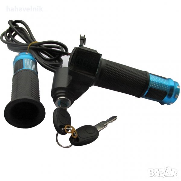 Ръчка за газ за скутер, масур, със дисплей и контактен ключ -комплект, снимка 1