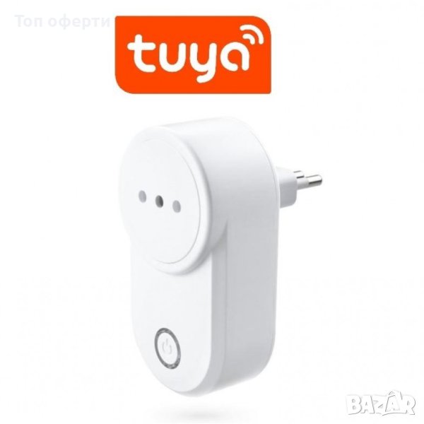 Контакт TUYA Smart Power Plug, Интелигентен, WiFi, 220-240 V, 16 A, Съвместим с AndroidiOS, снимка 1