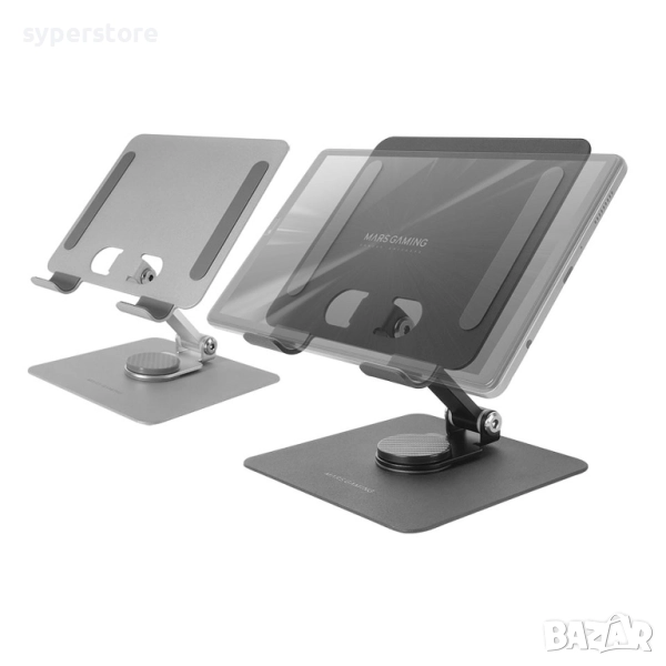 Стойка за таблет за бюро Digital One SP01129 n02, метална, черна, универсална 7-14", въртяща се, tab, снимка 1