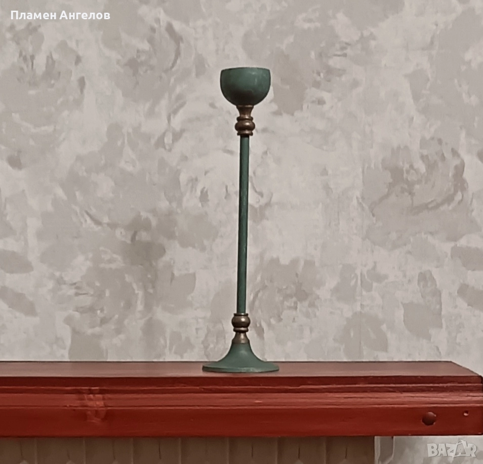 Винтидж, ретро месингов свещник. , снимка 1
