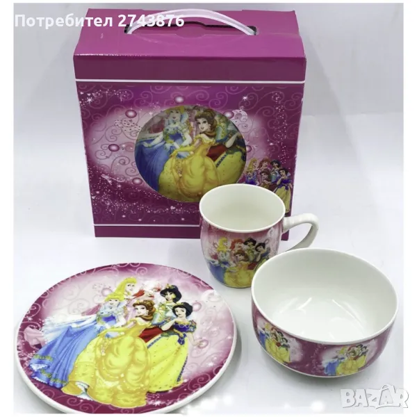  Детски порцеланов сервиз с мотив Принцеси Дисни, снимка 1